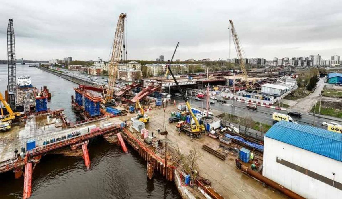 Готовность Большого Смоленского моста в Петербурге превысила 30%