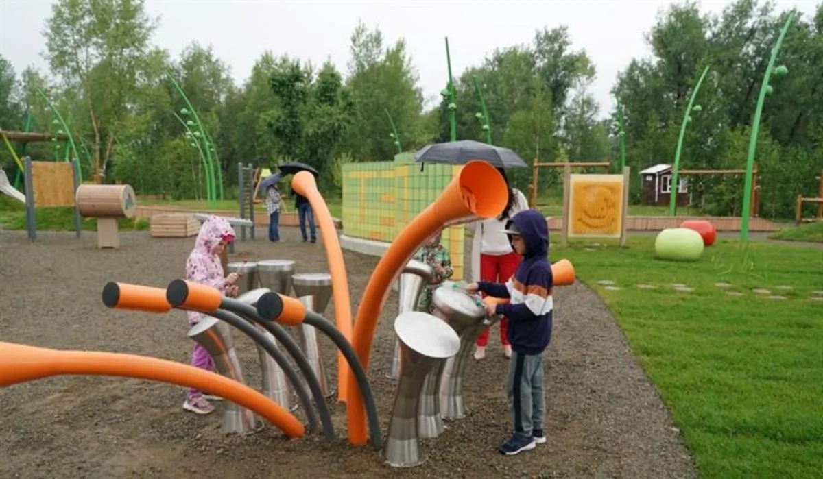 В Красноярском крае на острове открылся детский городок